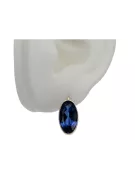 14K Yellow gold Sapphire Earrings Vintage style vec001y